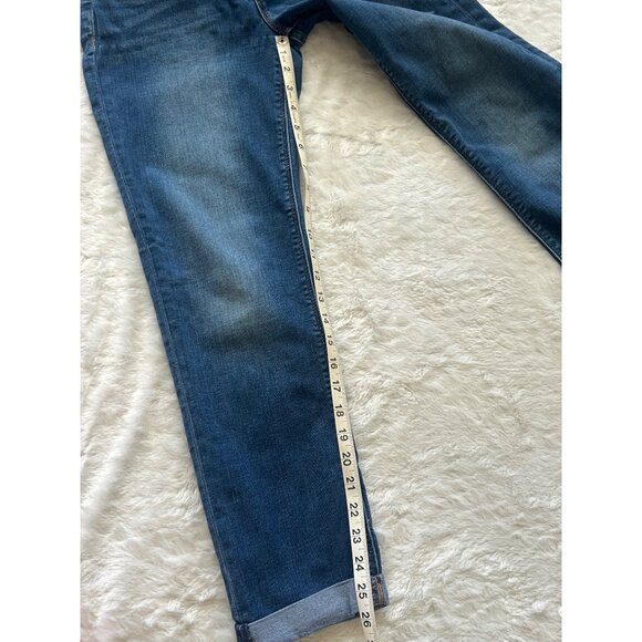 Hudson Natalie Mid-Rise Straight Ankle Cuff Jeans Size 29 Med Wash EUC - Picture 5 of 7